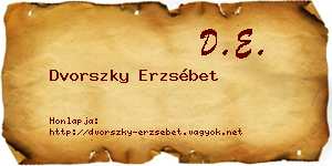 Dvorszky Erzsébet névjegykártya